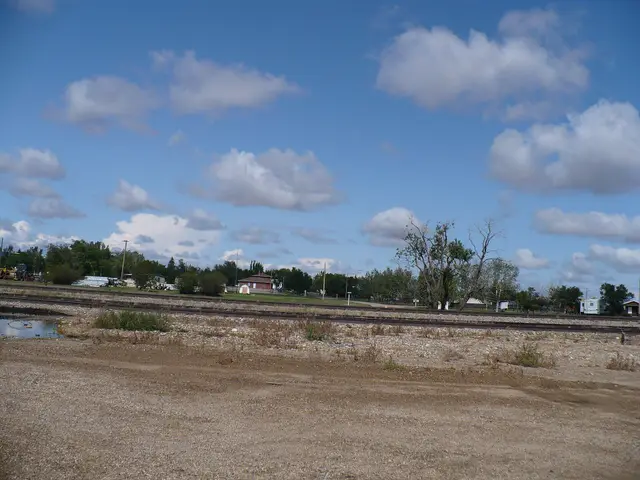Railway tracks and edge of town